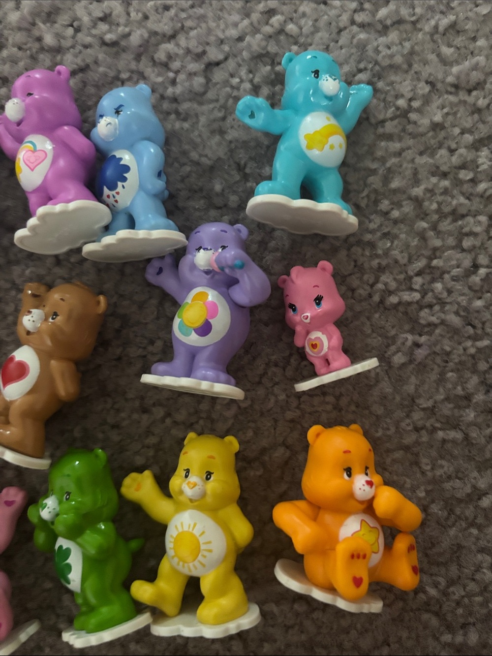 Vintage TCFC  Care Bears Mini Figurine Set - Assorted Colors lot of 12 - Picture 3 of 4